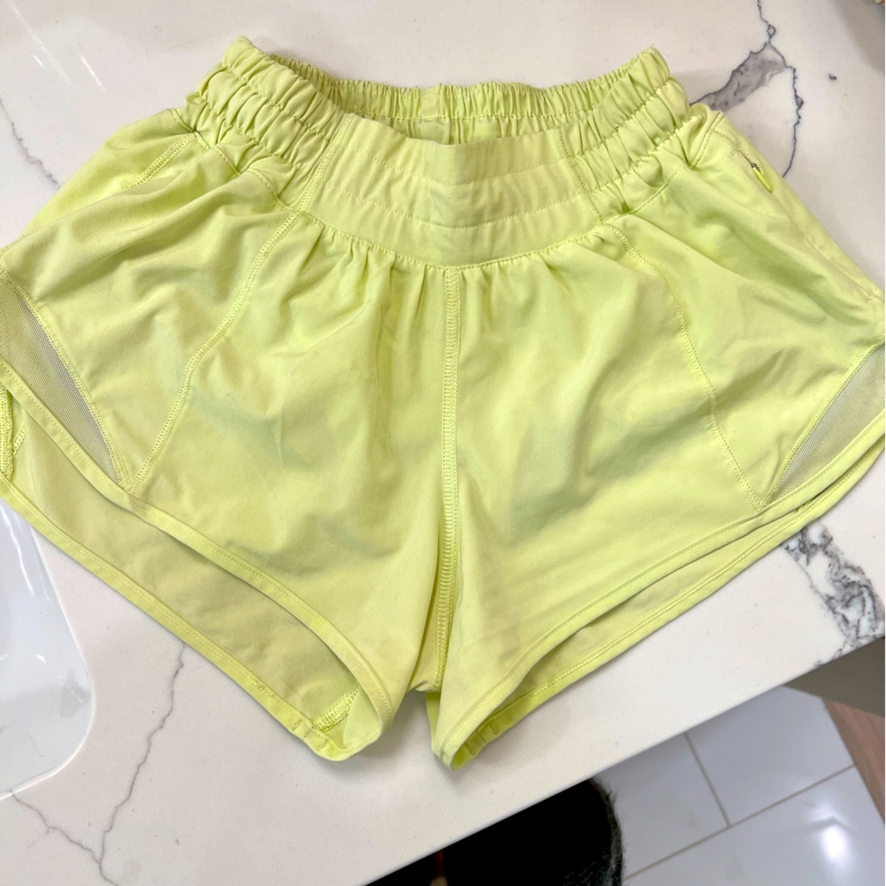 Hotty hot lululemon shorts light neon yellow